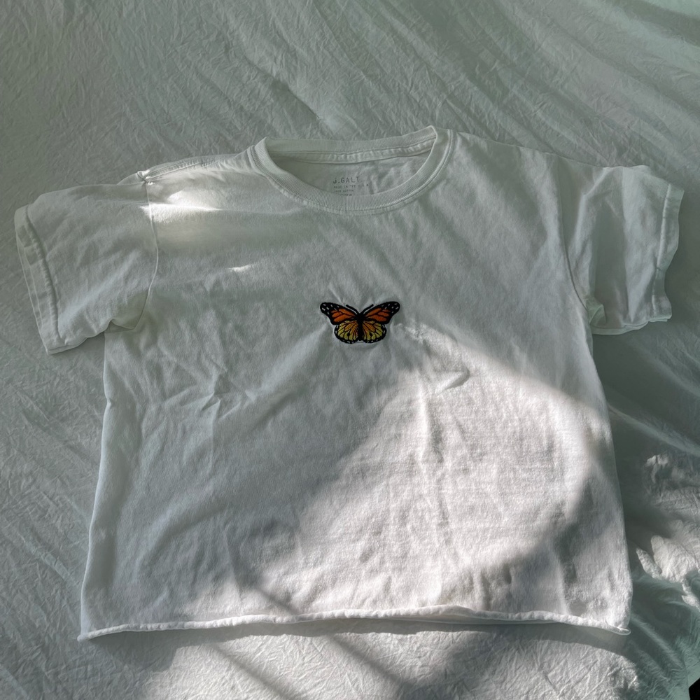 Brandy Melville butterfly crop top